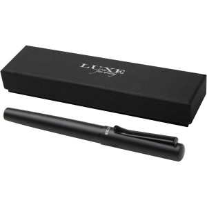 Lucetta recycled aluminium fountain pen, Solid black (Fountain-pen, rollerball)