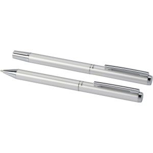 Lucetto recycled aluminium ballpoint and rollerball pen gift (Pen sets)