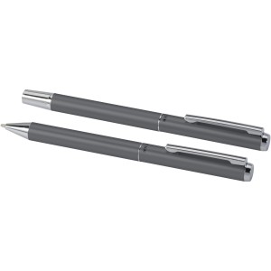 Lucetto recycled aluminium ballpoint and rollerball pen gift (Pen sets)