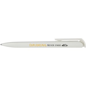 Lucia recycled plastic ballpoint pen, White (Plastic pen)