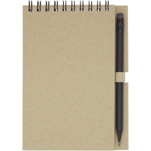 Luciano Eco wire notebook with pencil - small, Natural (Notebooks)