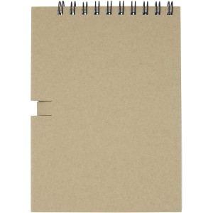 Luciano Eco wire notebook with pencil - small, Natural (Notebooks)