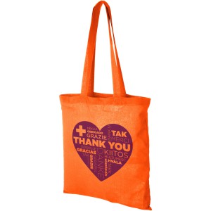 Madras 140 g/m2 cotton tote bag, Orange (cotton bag)