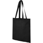 Madras 140 g/m2 cotton tote bag, solid black (12018101)