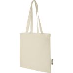 Madras 140 g/m2 GRS recycled cotton tote bag 7L, Natural (12069506)