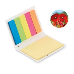 Seed paper sticky note pad, White