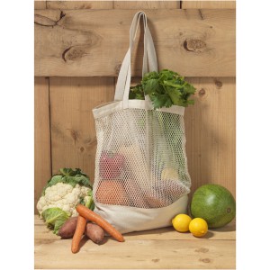 Maine mesh cotton tote bag, beige (cotton bag)