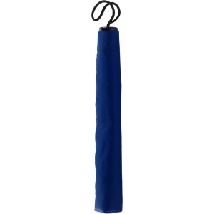 Manual foldable polyester (190T) umbrella, blue (Foldable umbrellas)