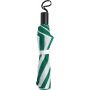 Manual foldable polyester (190T) umbrella, Green/white