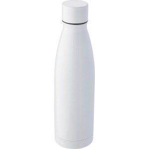 Stainless steel double walled drinking bottle Marcelino, whi