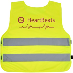 Marie safety vest with hook&loop for kids age 7-12, Neon Yel (Reflective items)