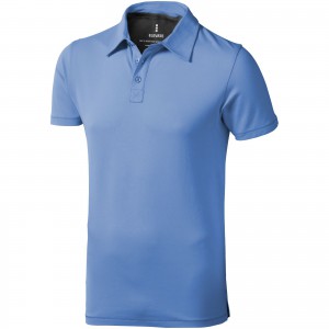 Markham short sleeve men's stretch polo, Light blue (Polo shirt, 90-100% cotton)