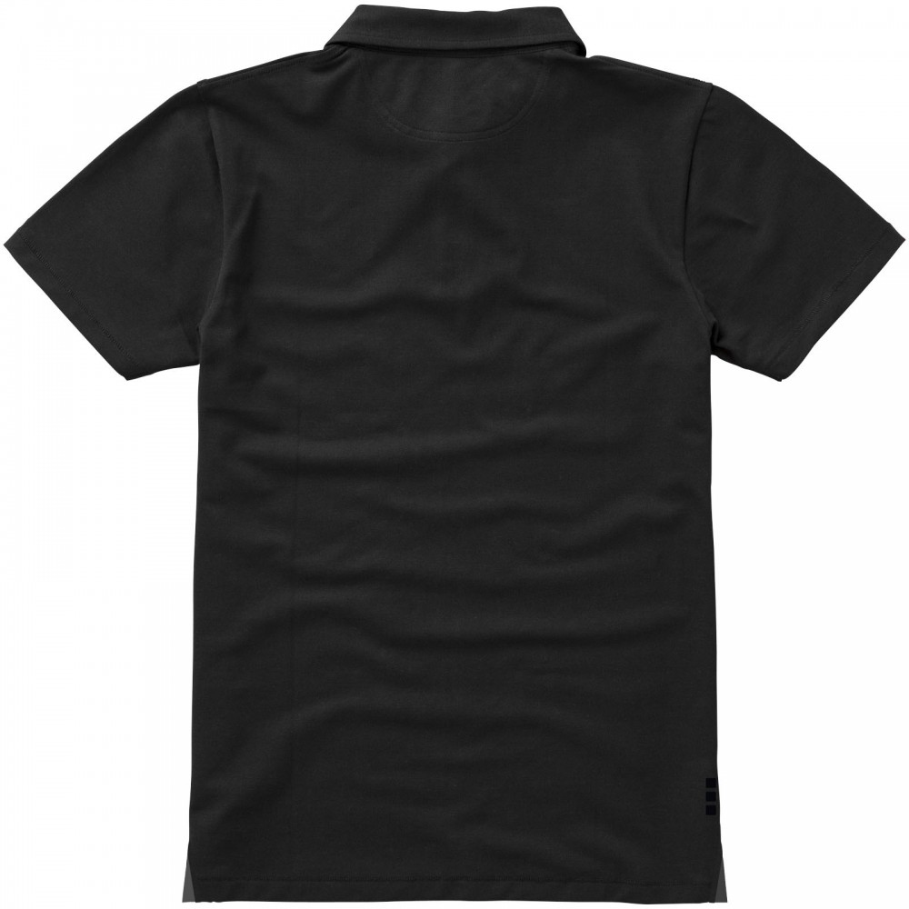 Printed Markham short sleeve men's stretch polo, solid black, XL (Polo ...
