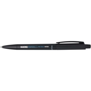 Martha recycled plastic ballpoint pen, Solid black (Plastic pen)