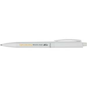 Martha recycled plastic ballpoint pen, White (Plastic pen)