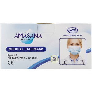 Disposable medical face mask (box of 50 masks) Sadie, light  (Mask)