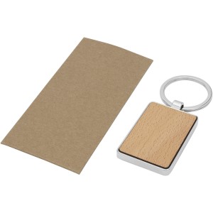 Mauro beech wood rectangular keychain, Wood (Keychains)