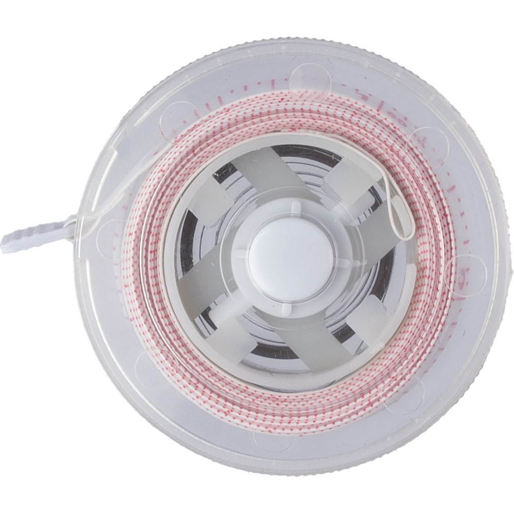 Plastic retractable tape measure Theo, white (Measure instruments)