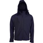 MEN'S DETACHABLE HOODED SOFTSHELL JACKET, Navy (KA413NV)