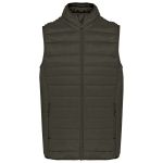 MEN?S LIGHTWEIGHT SLEEVELESS FAKE DOWN JACKET, Dark Khaki (KA6113DKH)