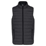 MEN?S LIGHTWEIGHT SLEEVELESS FAKE DOWN JACKET, Marl Dark Grey (KA6113MDG)