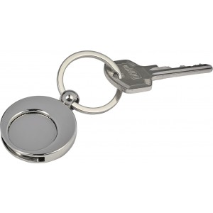 Metal 2-in-1 key holder Christie, silver (Keychains)