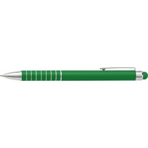 Aluminium lacquered ballpen Oliver, green (Metallic pen)