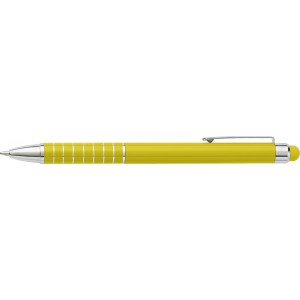 Aluminium lacquered ballpen Oliver, yellow (Metallic pen)