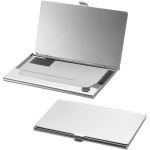 New York business card holder with mirror, Silver