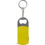 Metal bottle opener with steel keyring, Yellow