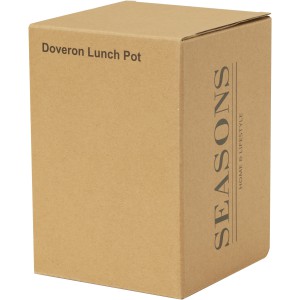 Doveron 500 ml recycled stainless steel lunch pot, Solid bla (Metal kitchen equipments)