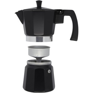 Kone 600 ml mocha coffee maker, Solid black, Silver (Metal kitchen equipments)