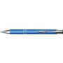 Metal rubberized ballpen, light blue