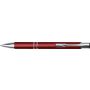 Metal rubberized ballpen, red