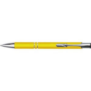 Metal rubberized ballpen, yellow (Metallic pen)