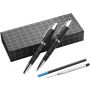 Metal writing set Daniel, black/silver