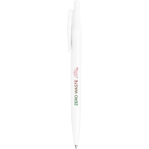 Alessio recycled PET ballpoint pen, White (Metallic pen)