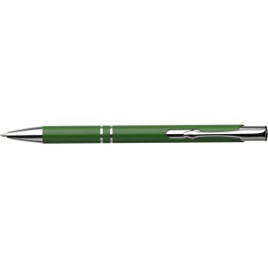 Aluminium ballpen Albacete, light green (Metallic pen)