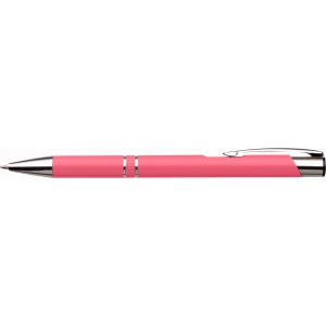 Aluminium ballpen Albacete, pink (Metallic pen)