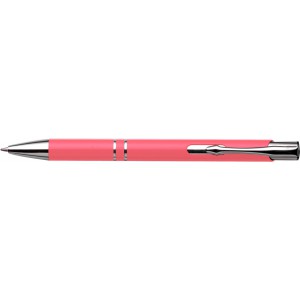 Aluminium ballpen Albacete, pink (Metallic pen)