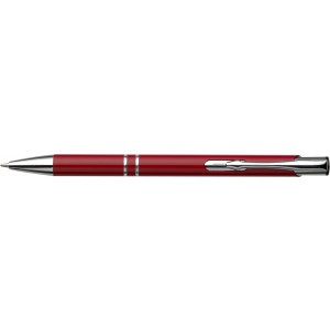 Aluminium ballpen Albacete, red (Metallic pen)