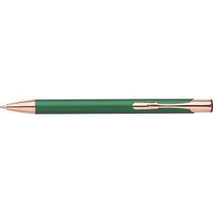 Aluminium ballpen Alexander, green (Metallic pen)