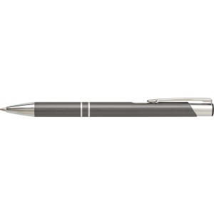 Aluminium ballpen Delia, grey (Metallic pen)