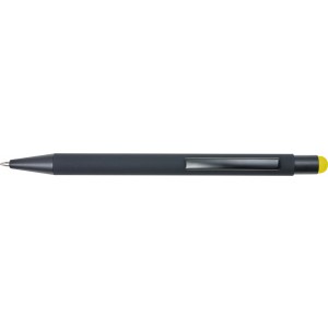Aluminium ballpen Formentera, yellow (Multi-colored, multi-functional pen)