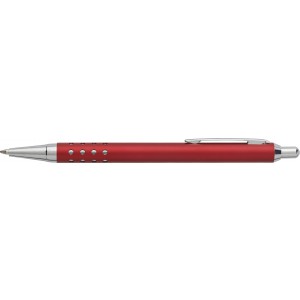 Aluminium ballpen Lilia, red (Metallic pen)