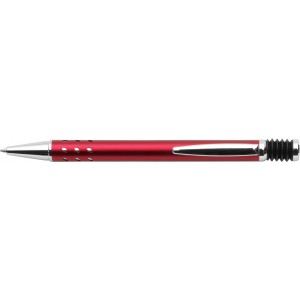 Aluminium ballpen, red (Metallic pen)