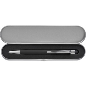 Aluminium ballpen Thea, black (Metallic pen)