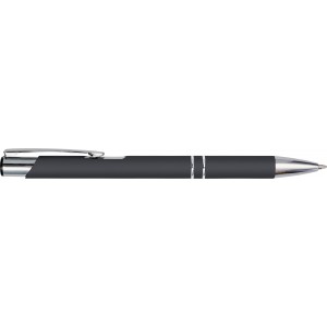 Aluminium ballpen Yvette, black (Metallic pen)