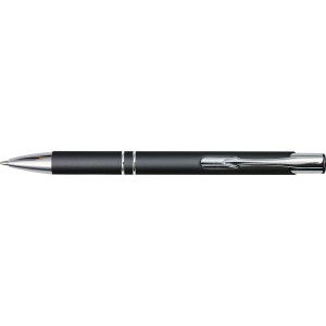 Aluminium ballpen Yvette, black (Metallic pen)