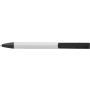 Aluminium click-action ballpoint pen, white